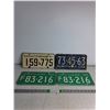Image 1 : (4) Vintage License Plates- Saskatchewan,  Alberta