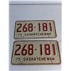 Image 2 : (5) Vintage Saskatchewan License Plates