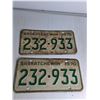 Image 3 : (4) Vintage License Plate- Manitoba, Saskatchewan