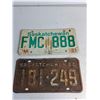 Image 2 : (4) License Plate- Saskatchewan, Manitoba