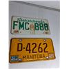 Image 3 : (4) License Plate- Saskatchewan, Manitoba