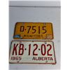 Image 2 : (4) License Plate- Manitoba, Alberta, British Columbia, Ontario