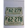 Image 2 : (4) Vintage Saskatchewan License Plate
