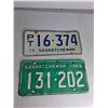 Image 3 : (4) Vintage Saskatchewan License Plate