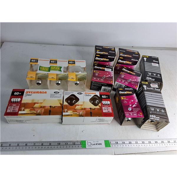 Assorted Lightbulbs- Sylvania, Duramax, Philips, As is