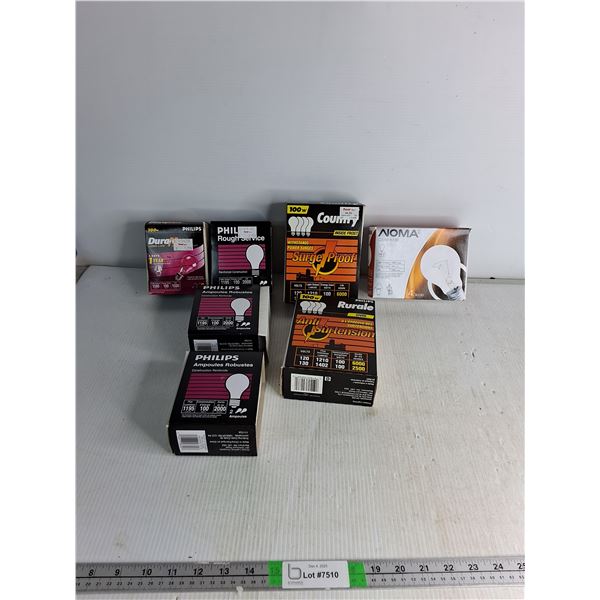 Assorted Light bulbs- Philips, Duramax, Noma