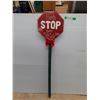 Image 1 : *Santa Stop Sign Decoration 50"  Cannot Ship