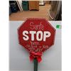 Image 2 : *Santa Stop Sign Decoration 50"  Cannot Ship