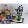 Image 7 : Vintage Glass Bottles, Ice Scraper, Lug Wrench, WD40, Paste Wax, Roof Repair, Misc