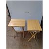 Image 1 : (2)  Folding Wooden Tables 18" x 15" x 26", Cannot Ship