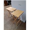 Image 2 : (2)  Folding Wooden Tables 18" x 15" x 26", Cannot Ship
