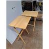 Image 3 : (2)  Folding Wooden Tables 18" x 15" x 26", Cannot Ship