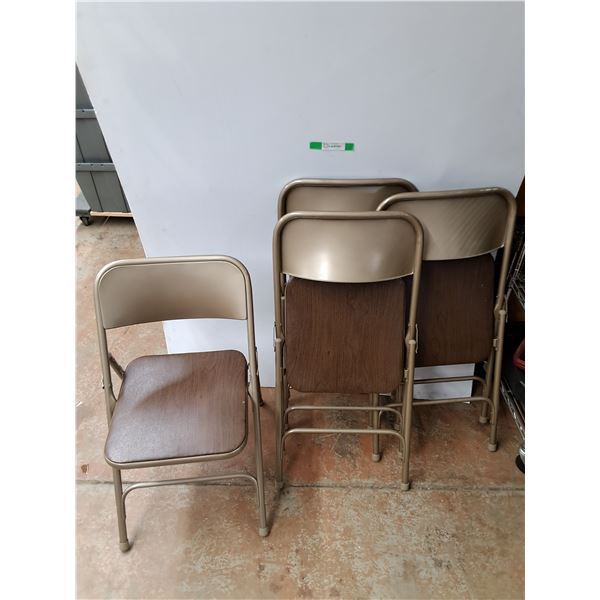 *(4) Folding Chairs 29" x 17" x 15", Cannot Ship