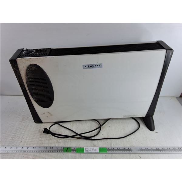 Airworks Electric Heater - Powers On, As Is 25" x 4" x 15", Pickup Only