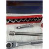Image 5 : Ratchet Wrenches, Sockets, 6" Extension, Socket Box