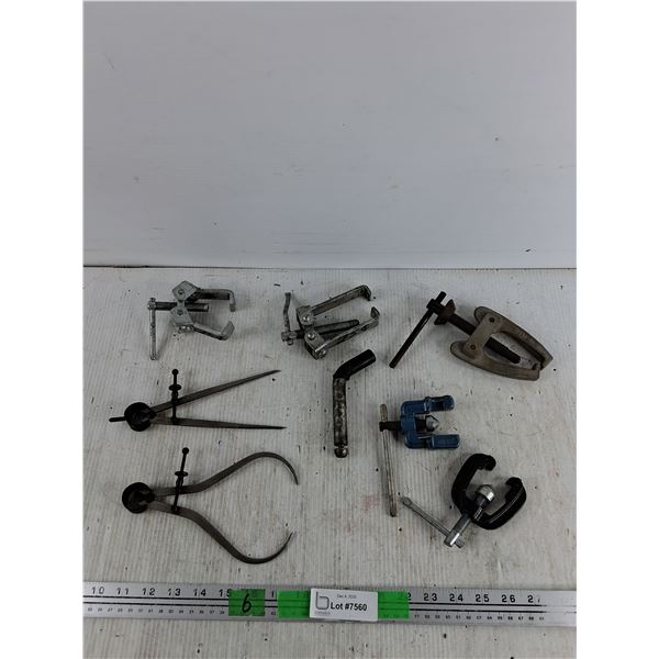 Machinist Calipers, Puller Clamps, Flare Clamp, Misc