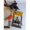 Image 4 : Electric Staplegun - Tested, Strap Wrench, Hole Saw, Punch & Chisel Set, Hammer, Screwdriver, Misc