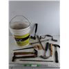 Image 1 : Hole Saws, Hand Drill, Hammers, Lug Wrench, Wire Brushes, 18.9L Plastic Bucket, Misc, Cannot Ship