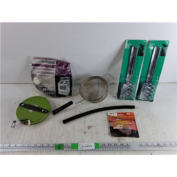Power Supply Cord, Measuring Tape, Strainer, Molding Repair Kit, Spring Clips