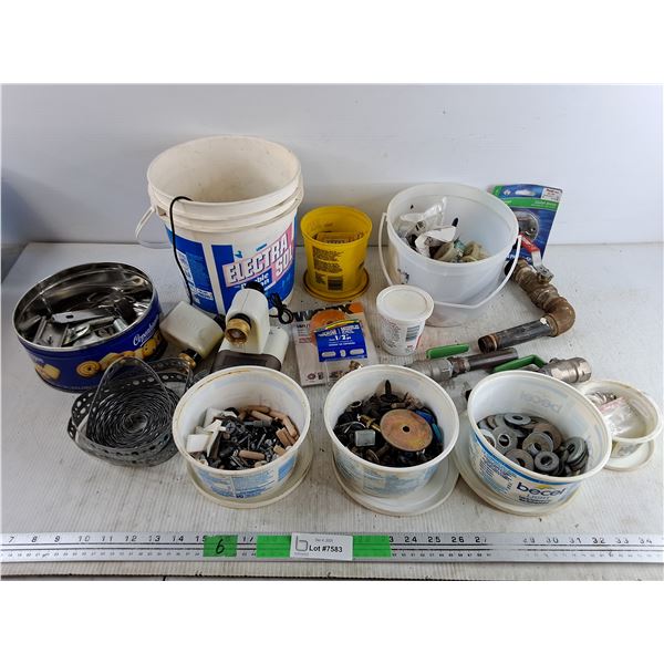 Pipe Valves, Washers, Hose Repair Coupling, Split Flange, Fuses, Various Hardware, Misc