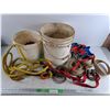 Image 1 : Twisted Tow Rope, Ratchet Straps, Shackles, Wire, Chain, Plastic Buckets, - Cannot Ship