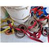 Image 3 : Twisted Tow Rope, Ratchet Straps, Shackles, Wire, Chain, Plastic Buckets, - Cannot Ship
