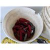 Image 6 : Twisted Tow Rope, Ratchet Straps, Shackles, Wire, Chain, Plastic Buckets, - Cannot Ship