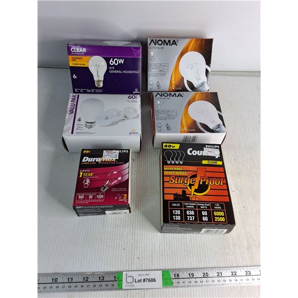 Assorted Lightbulbs- Globe, Duramax, Noma- As is