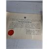 Image 3 : (2) Vintage Univerity Of Saskatchewan Diploma, Christmas Tree Ornaments, Calligraphy Notebook
