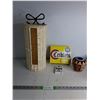 Image 1 : Toilet Paper Roll Holder, H 15.5" W 7", Vase, Board Game
