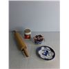 Image 5 : Clock, Assorted Kitchen Supplies, Wooden Knife- As Is