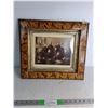 Image 1 : Vintage Family Photo, Plastic Frame, 18" By 15.5"