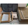 Image 1 : Travelers Choice Suitcase H 18", L 26" W 8", Scale, Vintage Vanity Mirror- As Is - PICK UP ONLY