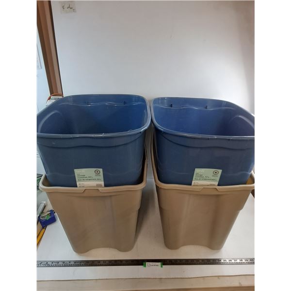 * (4) Storage Bins - No Lids (2-18x23x13", 2-23x16x17") - Pickup Only