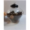 Image 2 : Pine Cones in Glass Centerpiece Jar & Glass Decor Bowl - 12" Diameter