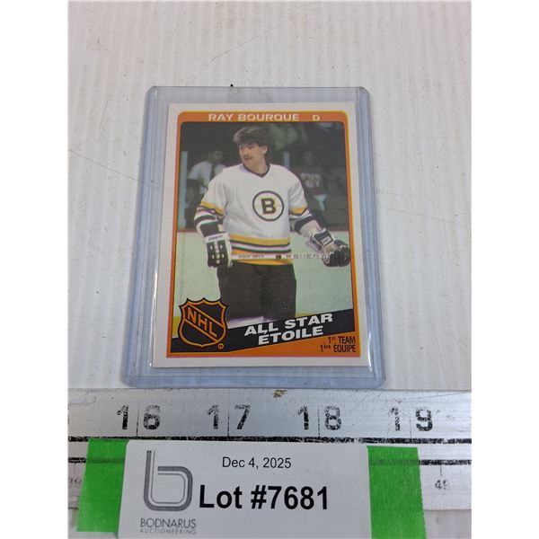 Ray Bourque All Star Hockey Trading Card - 1984 - CANNOT GUARANTEE AUTHENTICATION