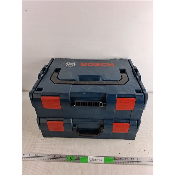 (2) Bosch Stackable Plastic Cases 17" x 13" x 5", Empty