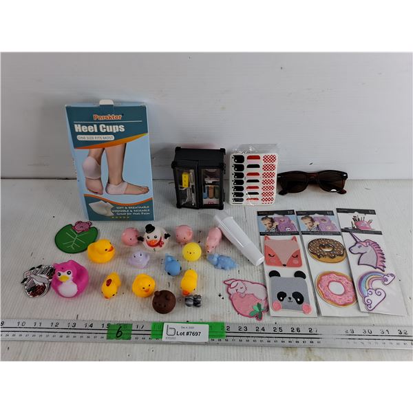 Silicone Bath Toys, Heel Cups, Embroidery Stickers, Sunglasses, Philips Hair Trimmer, Misc