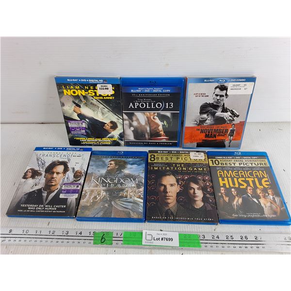 Blu Ray & DVD Movies - Kingdom of Heaven, American Hustle, Apollo 13