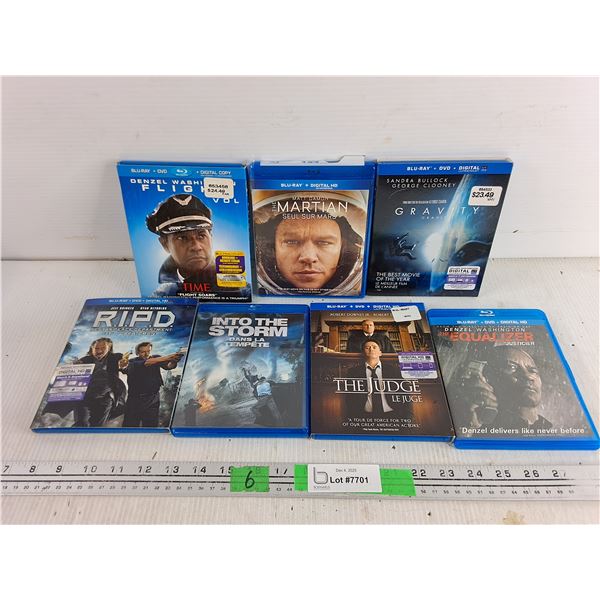Various Blu Ray & DVD Movies - Gravity, The Equalizer, Into the Storm