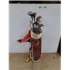 Image 1 : *Vintage Golf Club Bag 34" x 8", (13) Vintage Golf Clubs, Cannot Ship