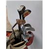 Image 4 : *Vintage Golf Club Bag 34" x 8", (13) Vintage Golf Clubs, Cannot Ship