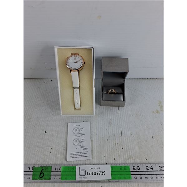 SK Quartz Watch, Ring- Size 7 - Authenticity Not Guaranteed