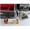 Image 3 : Vintage Automatic 340 Land Camera, Flashlight, Sylvania Flashbulbs, Camera Case - As Is