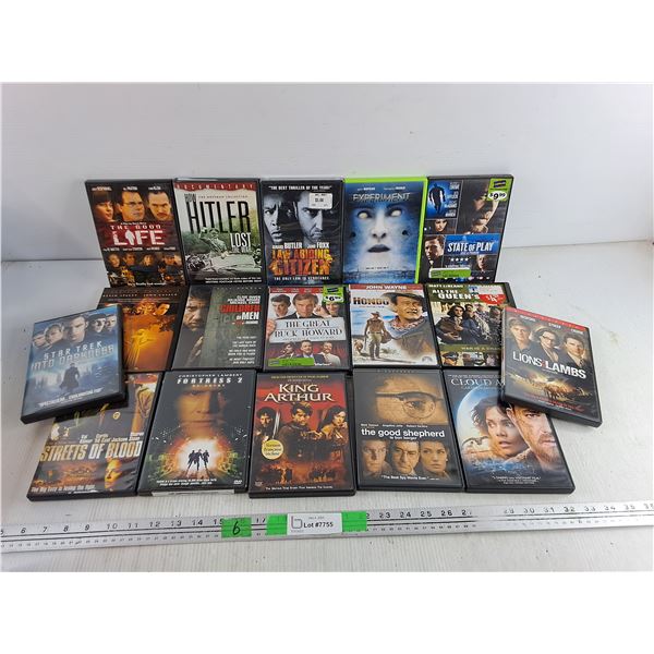 DVD Movies - Experiment, Star Trek, King Arthur