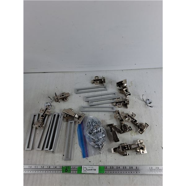 Cupboard Hinges, Handles, Wall Mounted Hooks, Screws