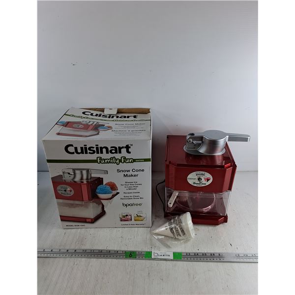 Cuisinart Snow Cone Maker - Powers On, As Is