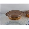 Image 2 : Pyrex Casserole Dishes with Lids, (2) Glass Serving Platters 13"