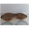 Image 4 : Pyrex Casserole Dishes with Lids, (2) Glass Serving Platters 13"
