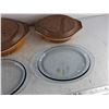 Image 6 : Pyrex Casserole Dishes with Lids, (2) Glass Serving Platters 13"
